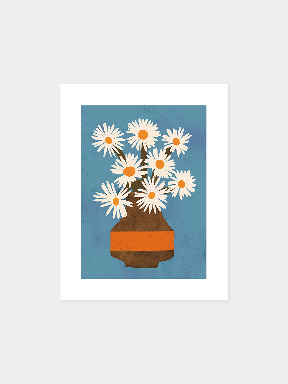 Graphic art print "Daisies for Dolores"