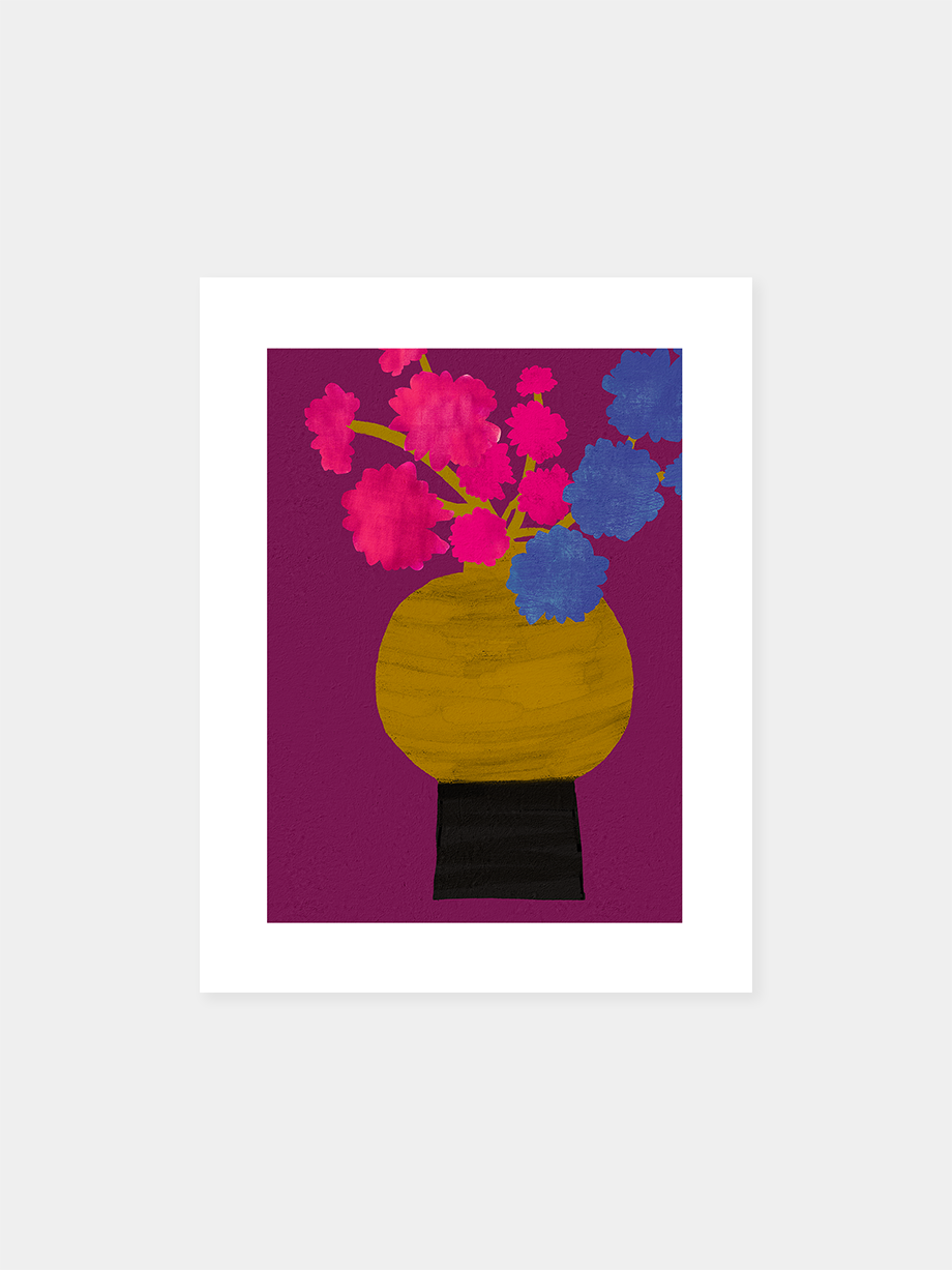 Graphic art print "Flowers Along Lamey's Mill (B)"