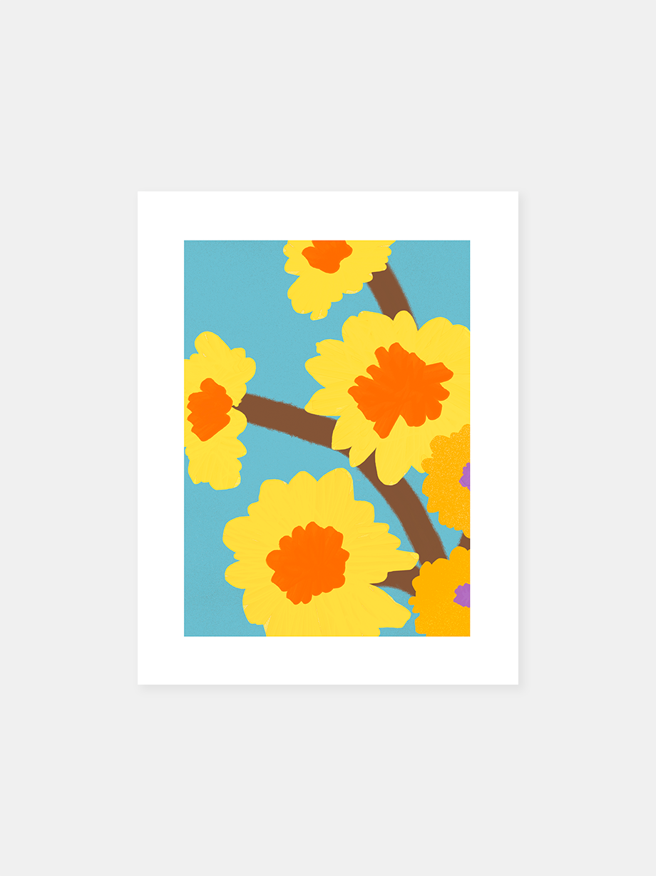 Graphic art print "Detail: Flowers Along Lamey's Mill (A)"