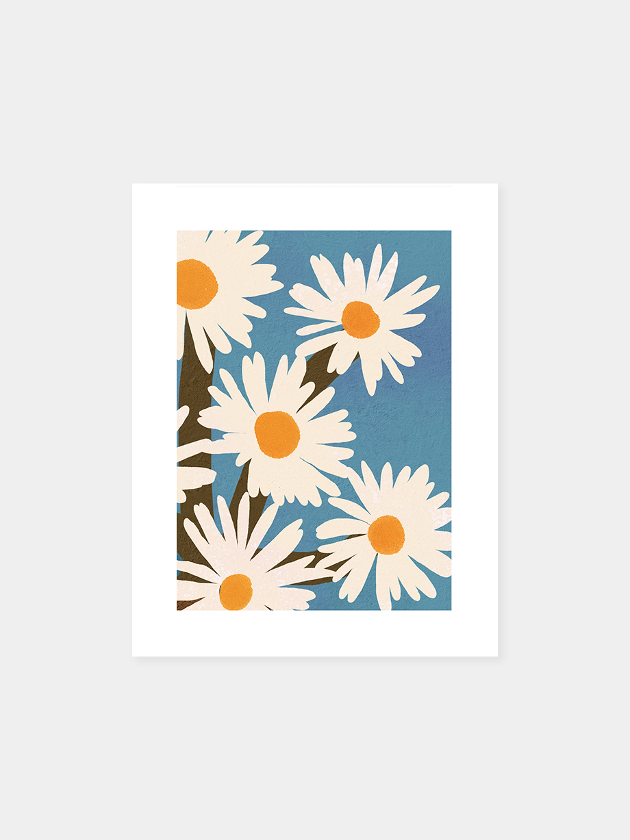 Graphic art print "Detail: Daisies for Dolores"