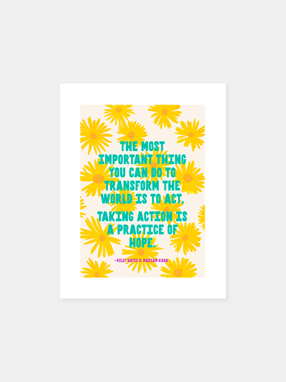 Graphic art print "Action Is Hope (Hayes & Kaba)"