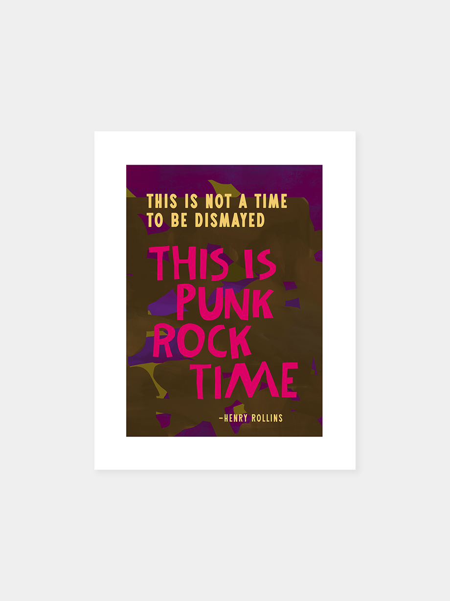 Graphic art print "It's Punk Rock Time (Rollins)"