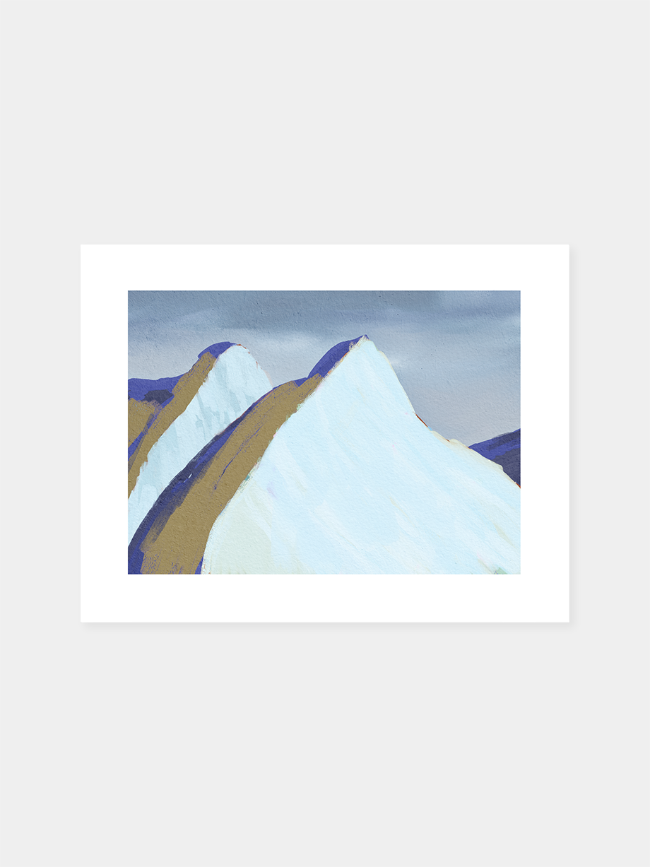 Graphic art print "Twin Sisters, North Vancouver”"