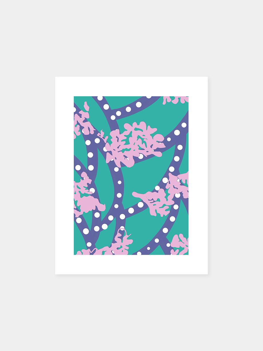 Graphic art print "Garden Pattern (Between Flowers)"